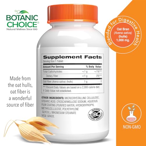Botanic Choice Oat Fiber -Natural Oat Fiber Dietary Supplement to Support Digestive Health Botanic Choice
