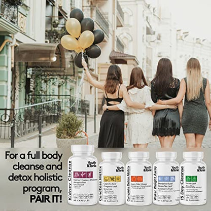 Youth & Tonic Kidney Cleanse Detox for Residual Metabolic Waste & Excess Body Water Youth & Tonic
