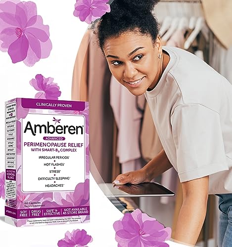Amberen Perimenopause, Peri-Menopause Multi-Symptom Relief, Vitamin B, Vitamin E & Antioxidants Amberen