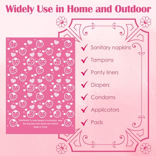 150Pcs Sanitary Napkin Disposal Bags, Luxiv Pink Disposable Sanitary Bag Personal Care Disposal Bags Luxiv
