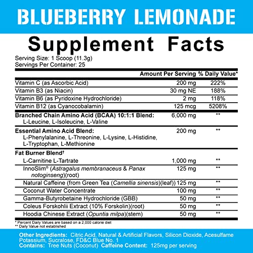 5% Nutrition Rich Piana AllDayYou Shred BCAA Powder | Amino Acid Supplement 5% Nutrition