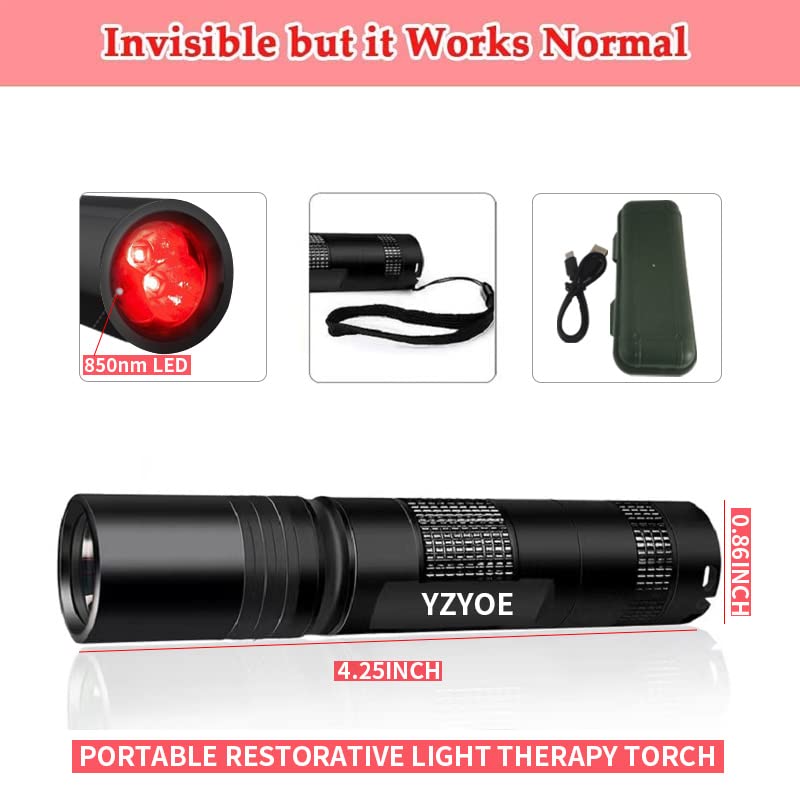 YZYOE Infrared Light Therapy for Joint and Muscle Pain. Red Light Therapy for Face,Infrared Light Therapy