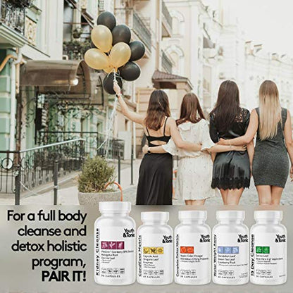 Youth & Tonic Kidney Cleanse Detox for Residual Metabolic Waste & Excess Body Water for Urinary Tract