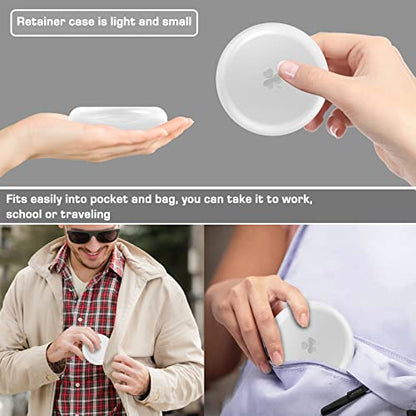 BVN 2 Pcs Retainer Case, Slim Braces Case, Denture Case, Mouth Guard Case, Teeth Aligner Case BVN