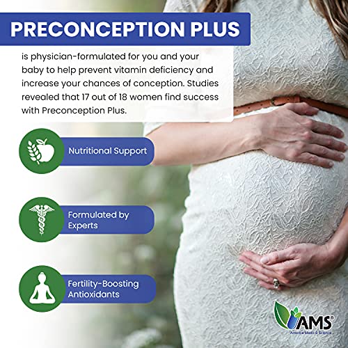 America Medic & Science Preconception Plus (90 Capsules) Conception and Fertility Supplement America Medic & Science