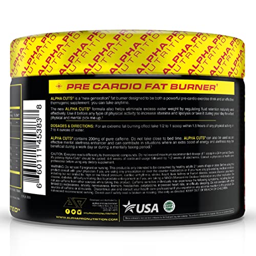 Alpha Pro Nutrition Alpha Cuts Fat Burner Thermogenic Men Women Pre Cardio Workout 