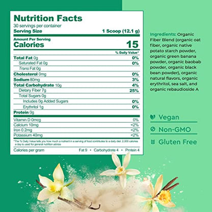 Boost Biome Fiber Supplement Organic Super Greens Powder – Supports Bloating Relief Boost Biome