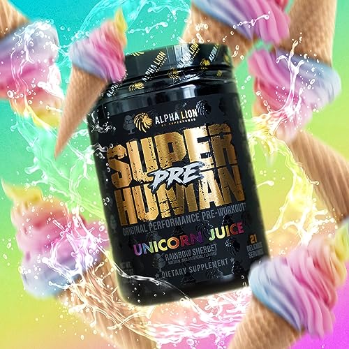 ALPHA LION Superhuman Pre Workout Powder, Beta Alanine, L-Taurine & Tri-Source ALPHA LION