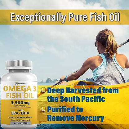 Burpless Fish Oil Pills. Triple Strength Omega 3 Fish Oil Burpless. EPA DHA Omega 3 Supplement Dr. Matthew