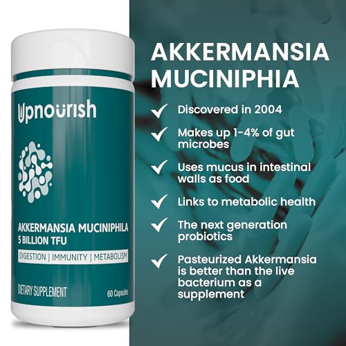 Akkermansia Muciniphila Probiotics for Digestive Health - 5 Billion TFU Akkermansia Probiotic UpNourish