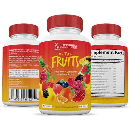 (Set of 2) Vital Fruits and Veggies Supplement Red & Green Superfoods Whole Food Justified Laboratories