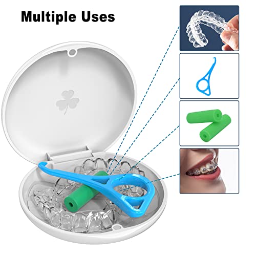 BVN 2 Pcs Retainer Case, Slim Braces Case, Denture Case, Mouth Guard Case, Teeth Aligner Case BVN