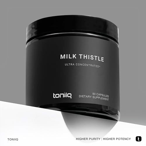 Toniiq Ultra High Strength Milk Thistle Capsules - 25,000mg 50x Concentrated Extract