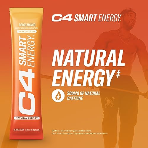 C4 Smart Energy Powder Stick Packs - Sugar Free Performance Fuel & Nootropic Brain