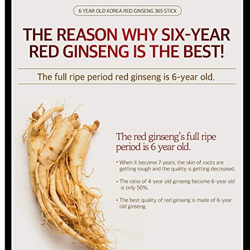 6 Years Red Ginseng 365 Stick Korea ginseng