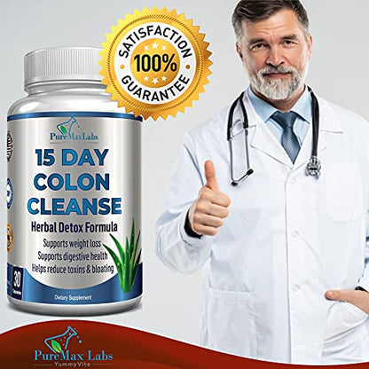YUMMYVITE 15 Day Colon Cleanse and Detox, Herbal Detox Formula, Supports Weight YUMMYVITE