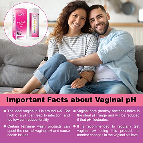 5-Minute Vaginal pH Test Kit for Women - 50 Premium-Quality Vaginal Heath pH Test Strips Included Leaping Lynx