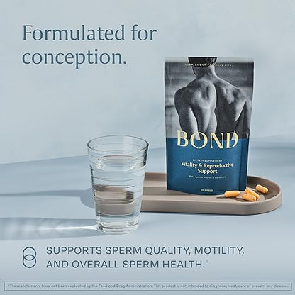 BOND Vitality: All-in-One Male Fertility Supplement - CoQ10, Vitamin B12, Vitamin C, Vitamin D, Catalase