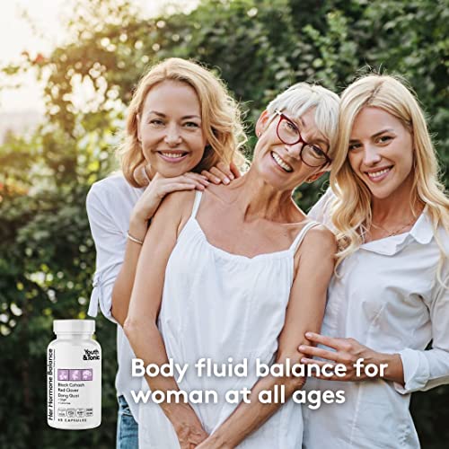 Youth & Tonic Water Retention Pills for Women and Hormone Balance Capsules for Swelling & Loss