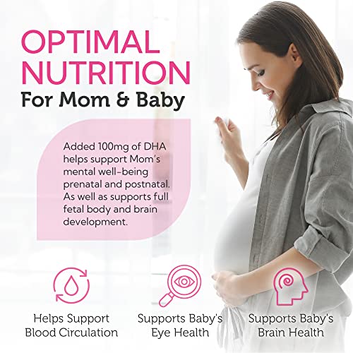 Zahler Mighty Mini Prenatal Vitamin with DHA & Folate - Certified Kosher - All Natural Prenatal Vitamins