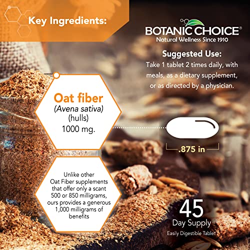 Botanic Choice Oat Fiber -Natural Oat Fiber Dietary Supplement to Support Digestive Health Botanic Choice