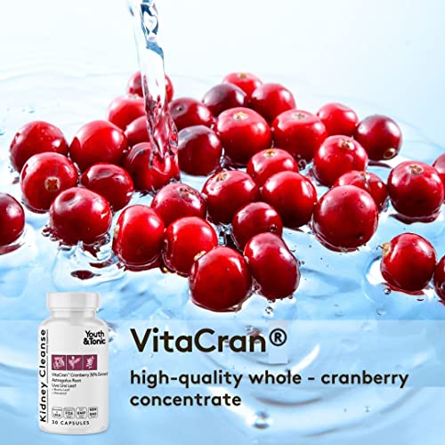 Youth & Tonic Kidney Cleanse Detox for Residual Metabolic Waste & Excess Body Water for Urinary Tract