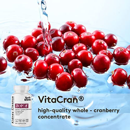 Youth & Tonic Kidney Cleanse Detox for Residual Metabolic Waste & Excess Body Water for Urinary Tract