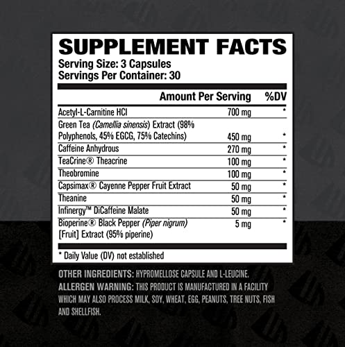 Burn XT Black Thermogenic Fat Burner - Weight Loss Supplement, Appetite Suppressant