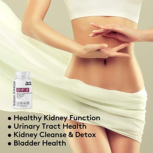 Youth & Tonic Kidney Cleanse Detox for Residual Metabolic Waste & Excess Body Water for Urinary Tract