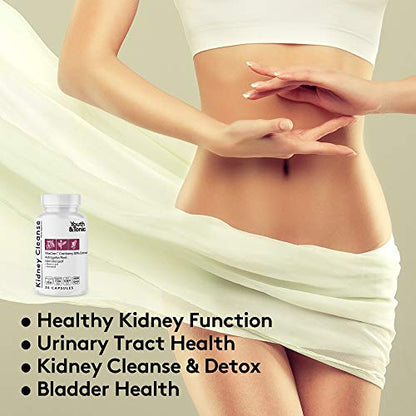Youth & Tonic Kidney Cleanse Detox for Residual Metabolic Waste & Excess Body Water for Urinary Tract