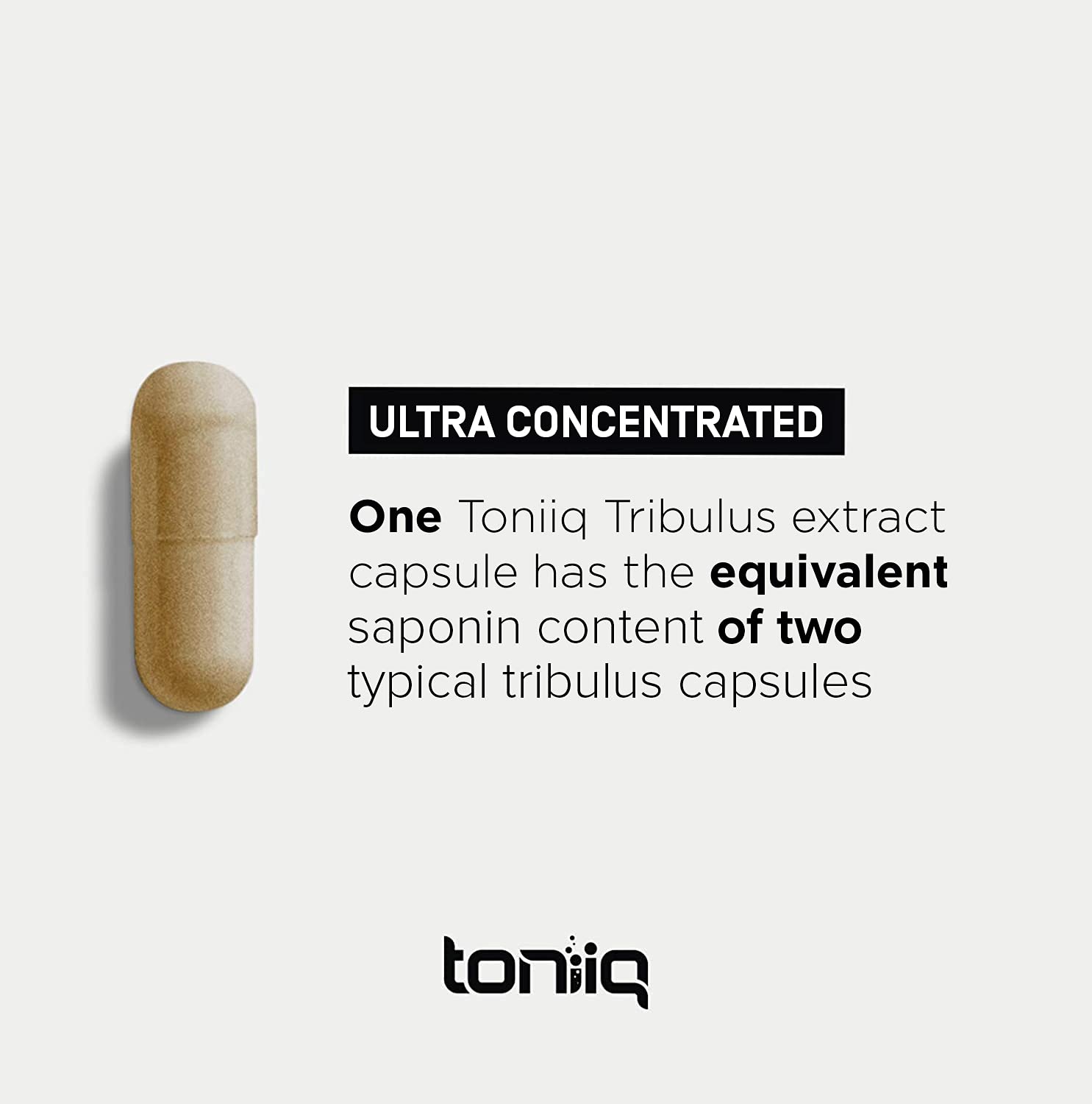 Toniiq Ultra High Strength Tribulus Capsules - 95% Steroidal Saponins - 1300mg Concentra