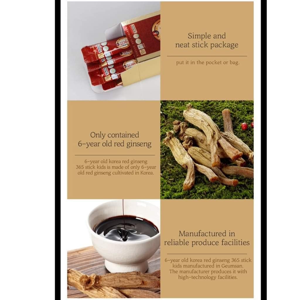 6 Years Red Ginseng 365 Stick Korea ginseng