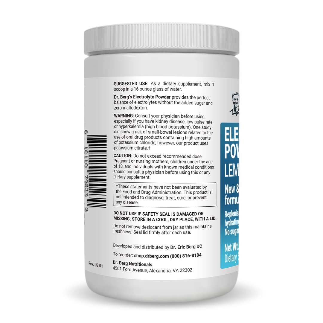 Dr. Berg's Electrolyte Powder 100 Servings Bundle - Raspberry Lemon & Lemonade 