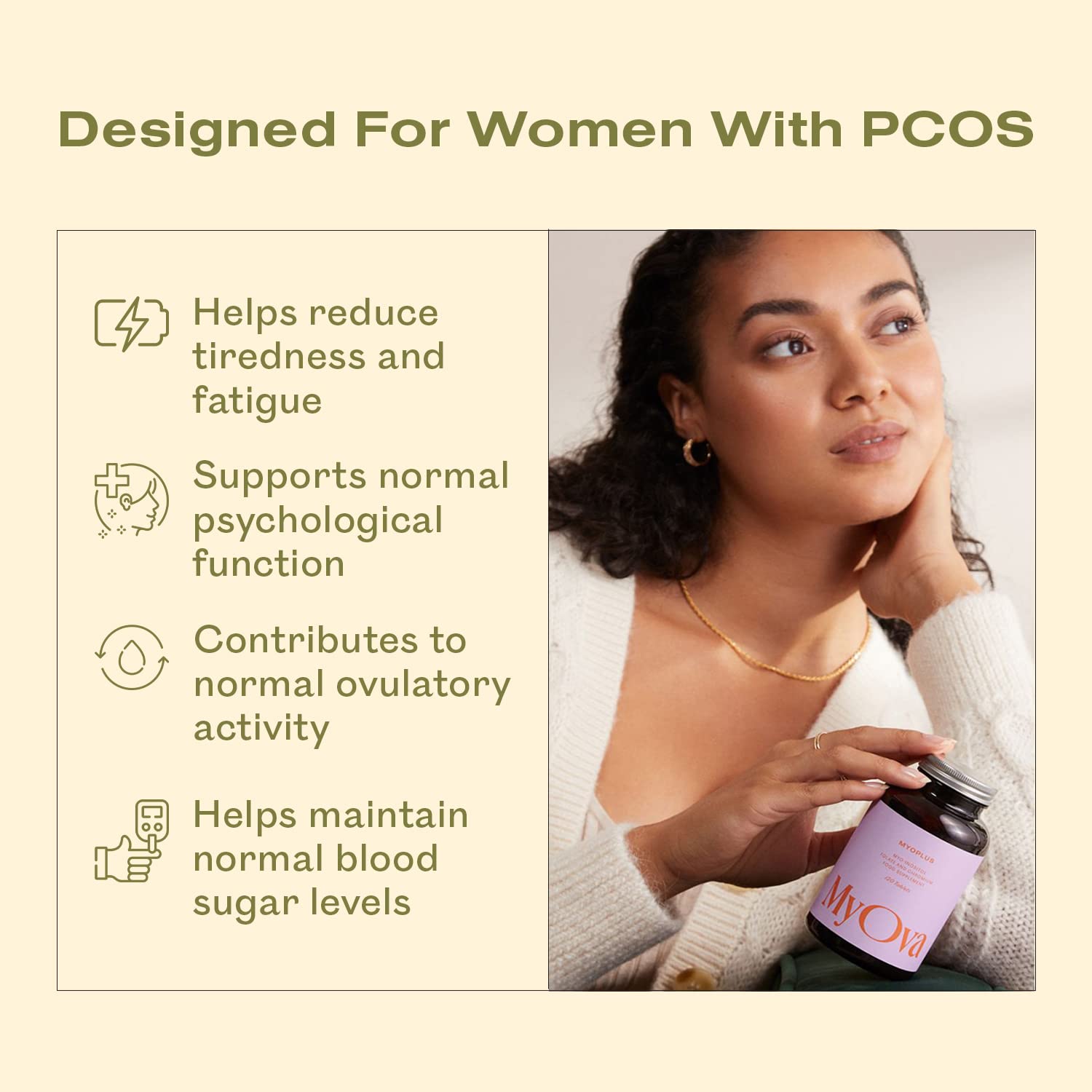 3 Pack of MyOva Myoplus - Natural Female Support Supplement for PCOS - 4000mg Myo MyOva