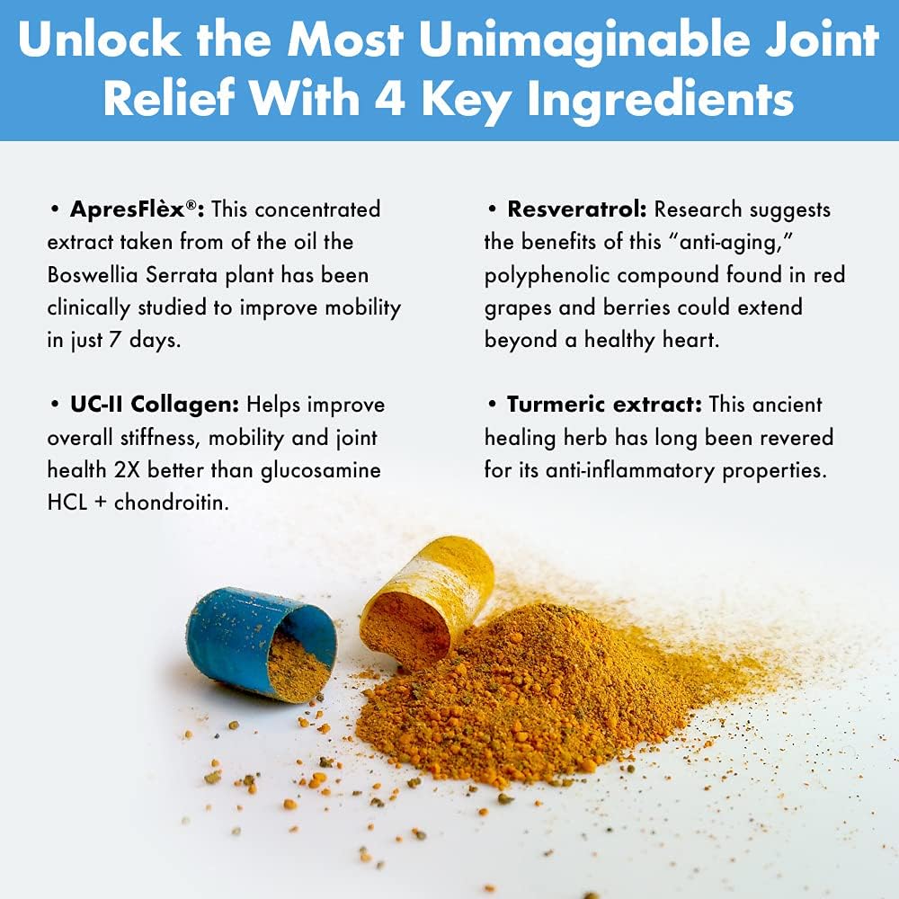 Advanced Joint Support Dietary Supplement with Turmeric, UC•II Collagen, Resveratrol My Store