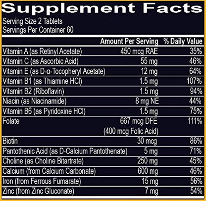 Your Nutritionist - Prenatal Multivitamin – 120 Tablets – 60 Days