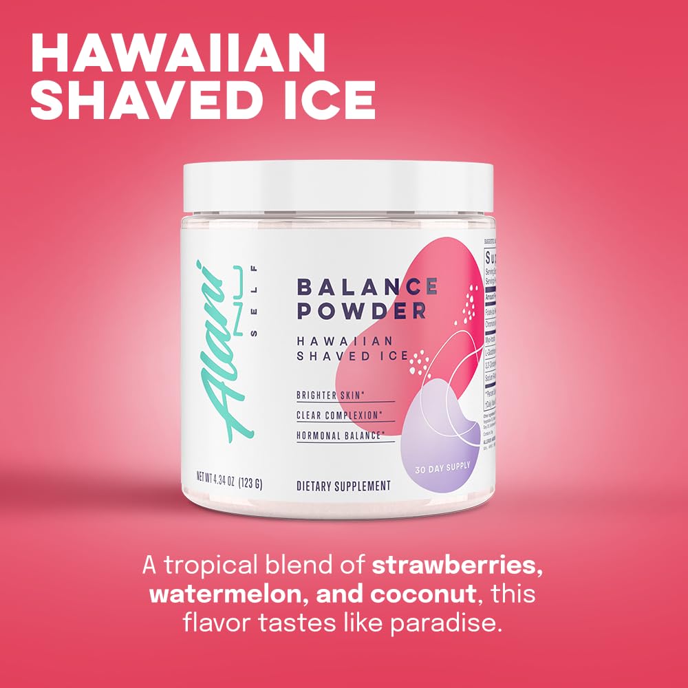 Alani Nu Balance Powder Hawaiian Shaved ICE | Supplement for Women | Hormonal Supp Alani Nu
