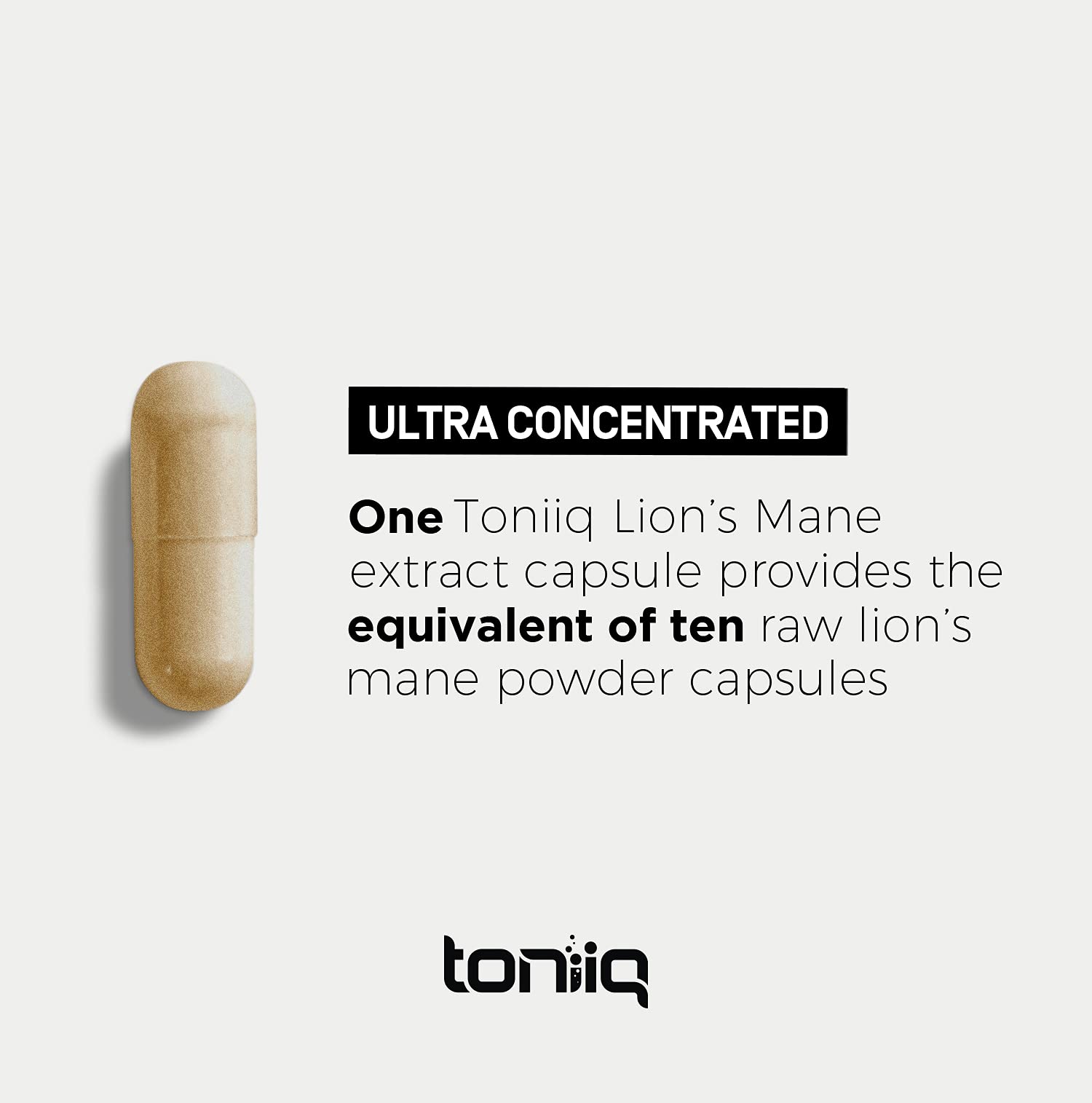 Toniiq 18,000mg 10x Concentrated Ultra High Strength Extract - Made with Organic Lions