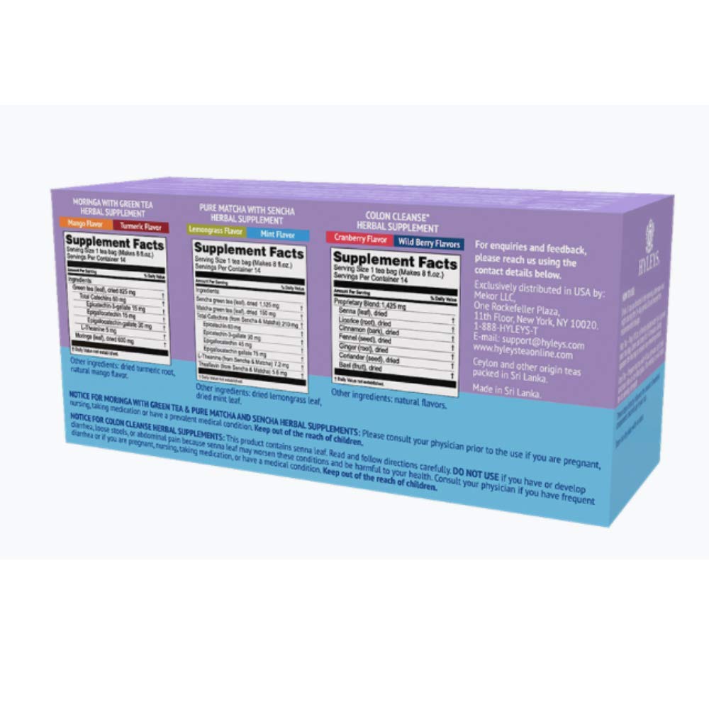 12 Pack of Hyleys Wellness 14 Days Cleanse Kit - 42 Tea Bags (100% Natural, Sugar Free HYLEYS