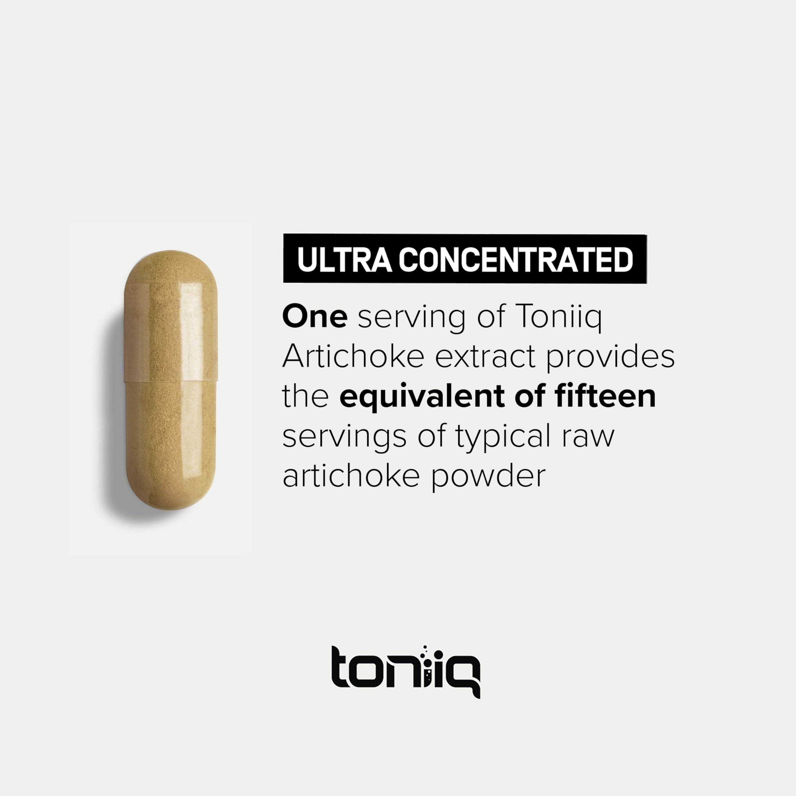Toniiq 18,000mg 15x Concentrated Artichoke Extract Capsules - Ultra Concentrated