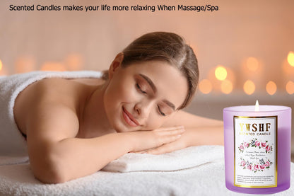 YWSHF Aromatherapy Candles,Scented Candle,Lavender Candle,8.5oz Stree Relief Candles Gift
