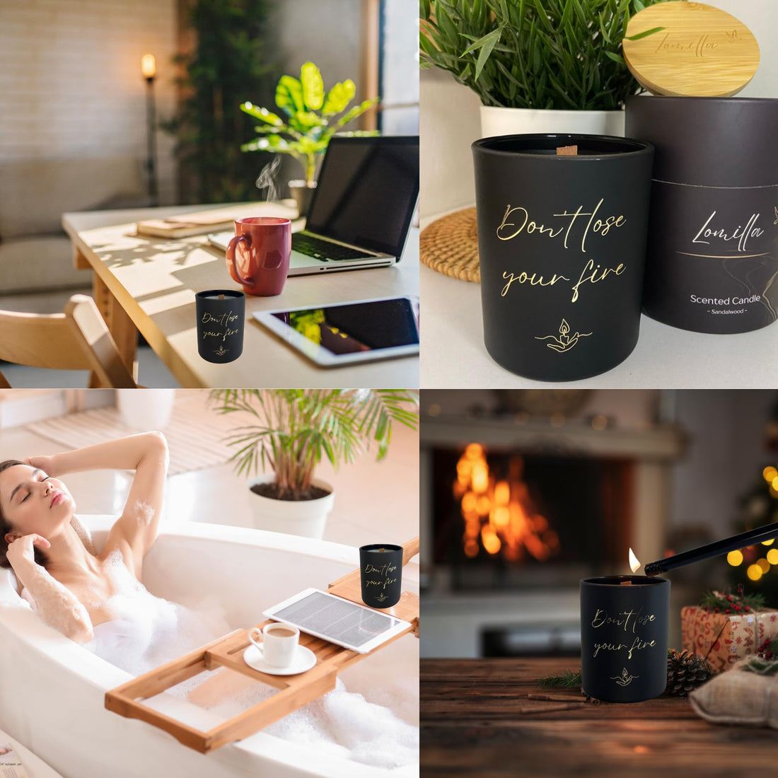 100% Natural Soy Wax Candle, Valentines Day Gifts for Women & Men, Candles for Home