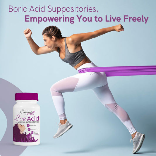 BORIC ACID SUPPOSITORIES FOR WOMEN - 60 CAPSULES PACK, 600 MG EACH | VAGINAL HEALTH