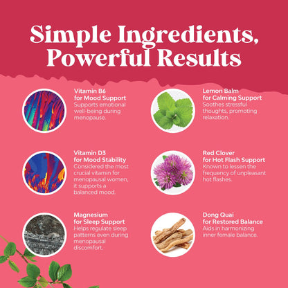 Bundle of Herbal Menopause Supplement for Women and 10000 mcg Pure Biotin Pills for Women & Men