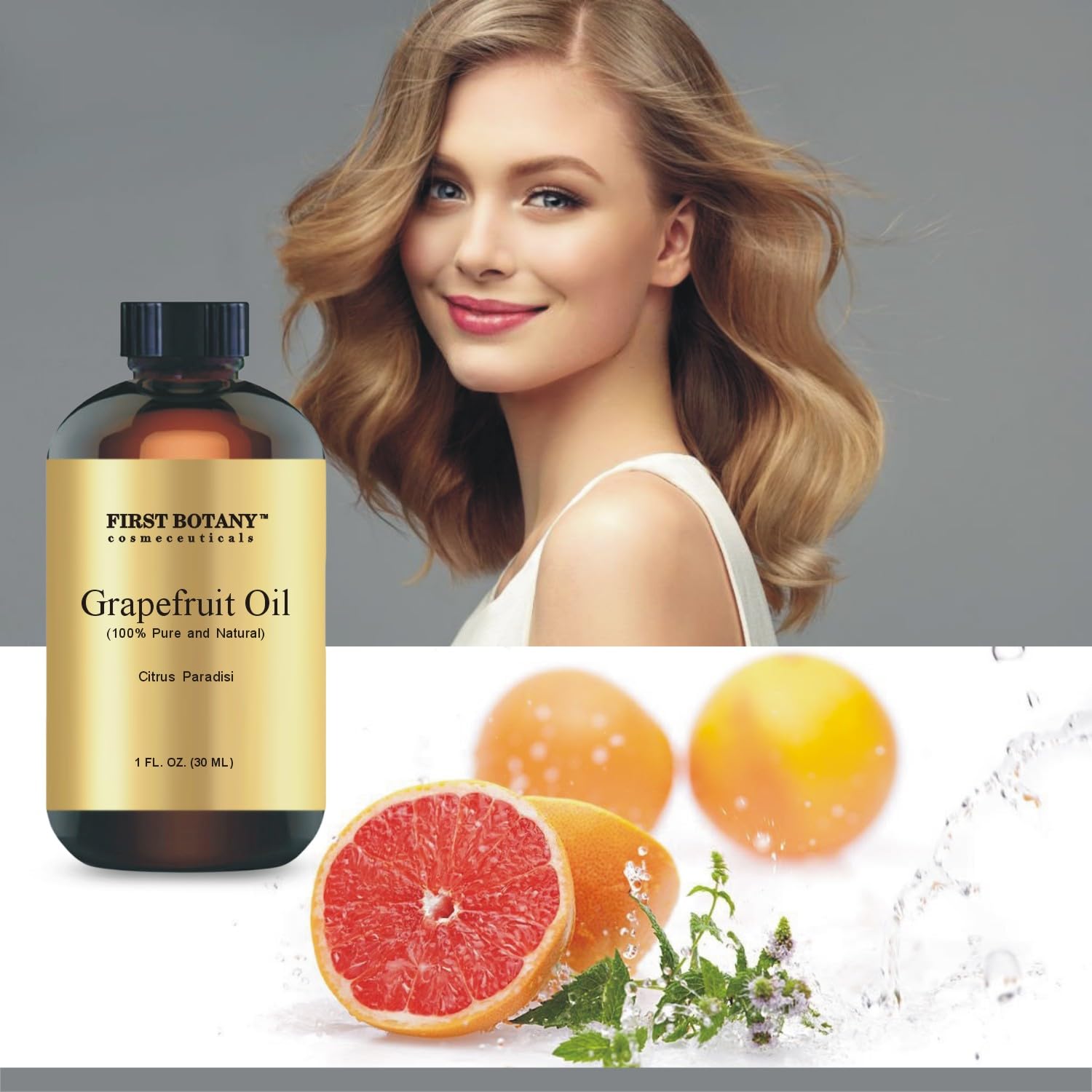 100% Pure Essential Oil - Premium Oil for Aromatherapy, Massage, Topical & Household Uses - 1 fl oz (Grapefruit) First Botany