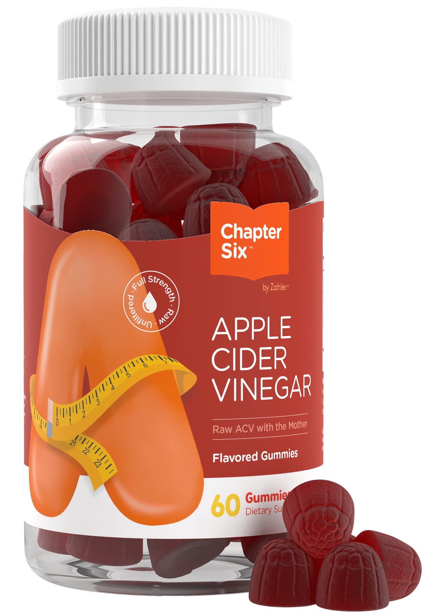Zahler - Apple Cider Vinegar Gummies Kosher & Delicious ACV for Women Men Raw 