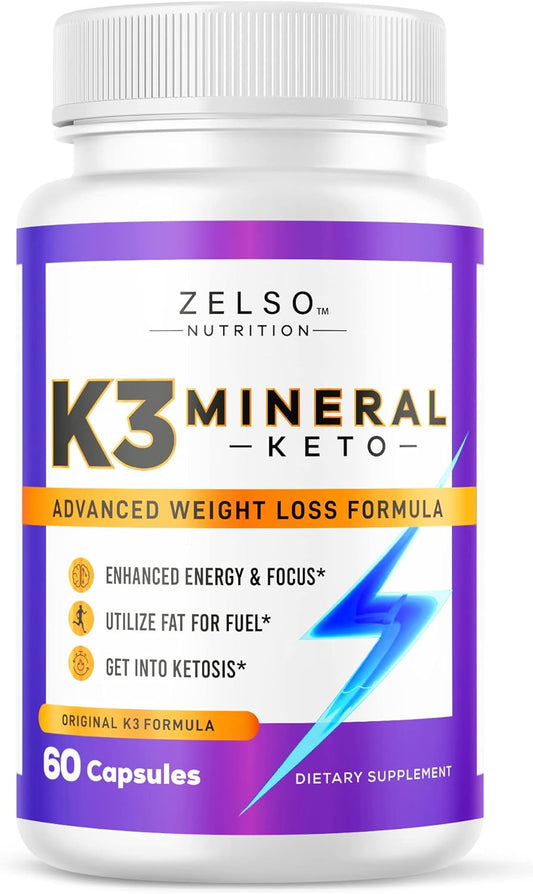 ZELSO K3 Mineral Keto Pills Nutrition, Advanced K3 Pill Formula for Men and Women