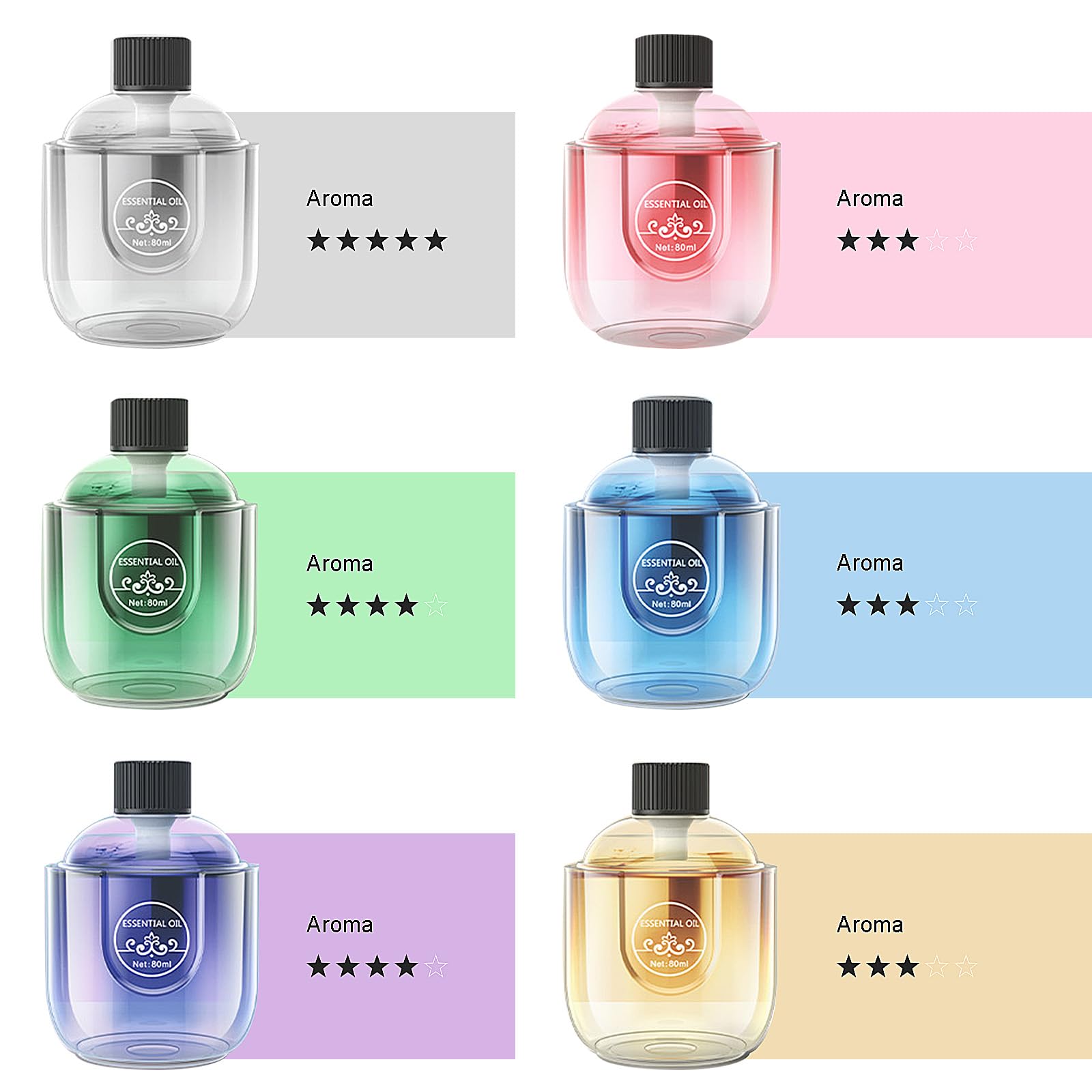 80ml Jasmine Diffuser Liquid Refill, Long Lasting 2.7 oz Oil Refill for Diffuser DIUFJAG