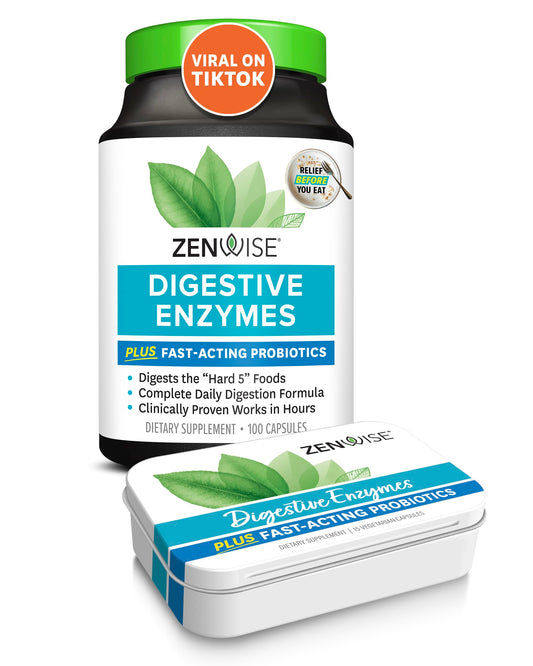 Zenwise Digestive Enzymes - Probiotic Multi Enzymes with Probiotics, 115 Ct