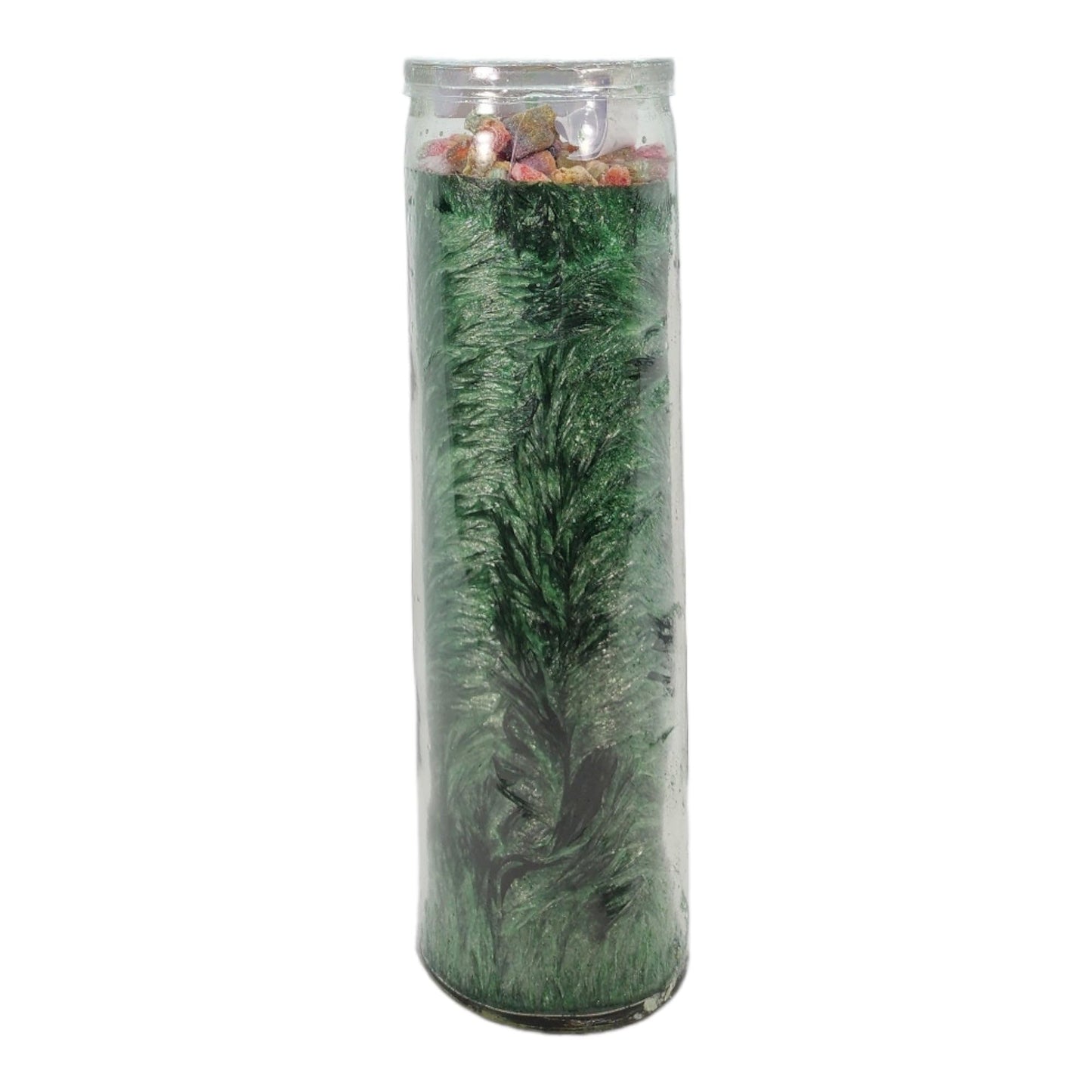 Business IMPROVING-Palm Wax Spiritual Intention Spell Candle-[Green] | Vela CASA ESOTERICA PERFUMADA